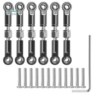 6Pcs Adjustable Metal Linkage Pull Rod Front /Rear Servo Link for  A949 A959 A969 A979 K929 RC Car U