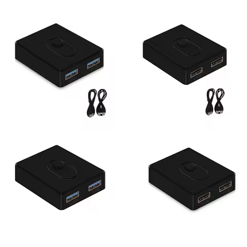 KVM Switch 1X2/2X1 Switch Switcher USB Splitter Shared Controller For Laptop Computer Printer Keyboa