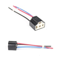 2pcs H4 Three Holes Ceramic Wire Wiring Car Head Light Bulb Lamp Harness Socket Plug Auto H4 Connect