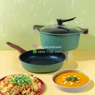 Bima Cookindo AB Three Set - Panci Set Marble Anti Lengket