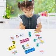JEROMY5R Letter Spelling Block Word Spelling Game Matching Game Children'S Gifts Building Blocks Let