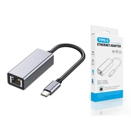 Type-C USB 3.0 đến 1000Mbps RJ45 LAN Gigabit Ethernet Bộ chuyển đổi cho Macbook PC Windows LAN 10/10