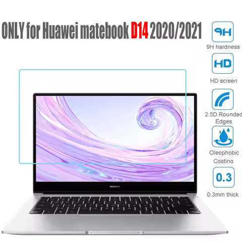 For Huawei Matebook D14 2020 2021 Notebook Screen Protector for Matebook D 14 0.3MM 9H HD 2.5D Lapto