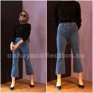 CCJEANS - CELANA IMPORT JEANS CUTBRAY 7per9 MODEL RUMBAY RAWIS WANITA - Premium Quality - Celana Ter