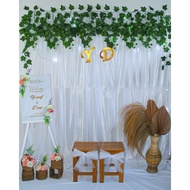 PAKET BACKDROP F DEKORASI LAMARAN AQIQAH AKAD SEDERHANA/ PHOTOBOOTH LAMARAN/ WEDDING PHOTO