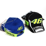 VR-46 Yamaha Racing Cap Sports Locomotive Peaked Cap with Two Slanted 46 White Wheels