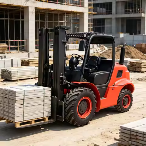 Free Shipping 2.5 3 3.5 4 5 6 7 Ton Forklift Off Road 4WD 4x4 All Rough Terrain Forklift Diesel Fork