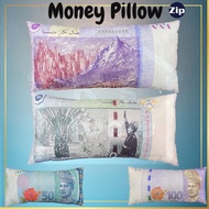 【Malaysia Ready Stock】∈◎✌[ 100% Cotton ] Washable Malaysia Money Pillow With Zip🌈 # Bantal Ringgit Malaya + Zip