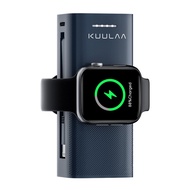 KUULAA 5000MAH แบตเตอรี่สำรองไร้สาย Power Bank พาวเวอร์แบงค์ with Qi Magnetic Wireless for i Watch Apple Watch Wireless Powerbank with Magnetic Attraction Function Portable Charger Built-in Lightning Cable