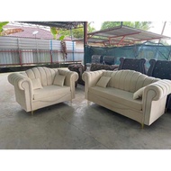 SOFA CHESTERFIELD SOFA JAHIT TANGAN SAMPAN WING CHAIR SOFA BALDU