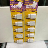 V-GEN VTC2-39 /Pcs DUAL PORT TRAVEL CHARGER USB-A+USB-C Super Speed 25W