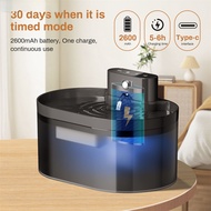 2.2L Wireless Automatic Cat Water Fountain 2600 mAh Rechargeable Induction Water Fountain Household