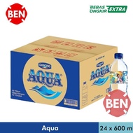 Ready Stok Aqua 600Ml 600 Ml 1 Dus 24 Botol Air Mineral Tanggung