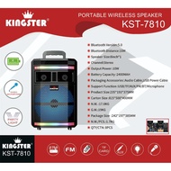 Kingster Portable Wireless Speaker 8" KST-7810 (Microphone Supported) Bluetooth speaker