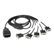 OBD2 to DB9 RS232 adapter cord diagnostic extension multiple female ports data retrieval automotive 
