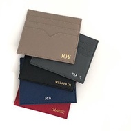 Personalized Leather Card Holder - Monogram Card Holder