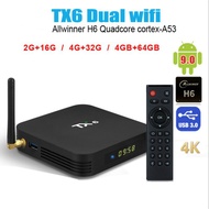 TX6 Android 9.0 Smart TV Android Box Allwinner H6 4GB RAM 64G ROM 2+16 4+32 Support 4K 2.4G/5G WiFi BT4.1 Media Player T