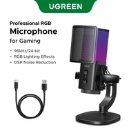 UGREEN Professional RGB Microphone for Gaming 24bit/96kHz Studio Quality DSP Noise Reduction RGB Lig