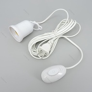 E27 Lamp Base with 4M Power Cord Independent Push Button Switch US Plug E27 Lamp Holder 220V Screw S