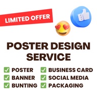 CUSTOM🔥Graphic Design Service Logo Poster Banner Social Media Edit Online Bisnes Iklan Advertising