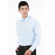 (Freeship) Áo sơ mi nam trơn màu dài tay vạt ngang Regular Vĩnh Tiến 360 - Xanh trứng sáo