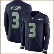 HT1 NFL Seattle Seahawks Jersey Football Long Sleeve T Shirts Wilson Tee Player Edition Plus Size TH