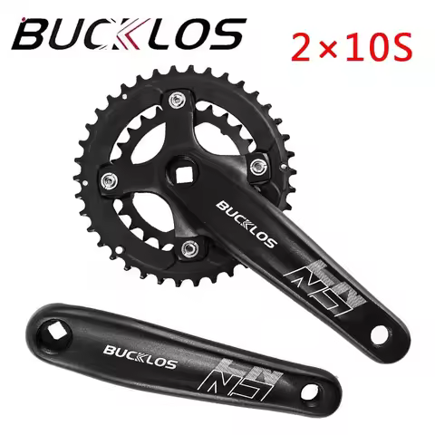 BUCKLOS 104/64BCD Bicycle Crankset 2*10S 26T 38T Bike Chainring Square Hole Crank Double Speed Crank