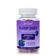 BIYOED SLEEP DEEP Gummies Food Supplements GABA VitaminB Magnesium Sodium Grapey Delicious กัมมี่ช่วยให้นอนหลับ หลับลึก ผ่อนคลาย 60 Gummies