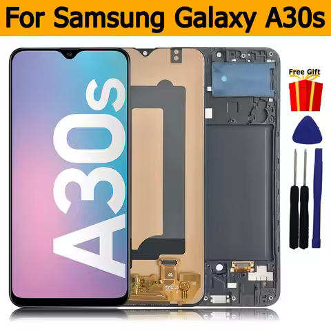 6.4'' AMOLED for Samsung Galaxy A30s LCD Display Touch Screen Digitizer Assembly Replacement for Sam