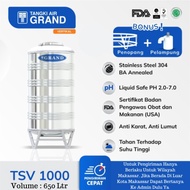 Tandon Air Stainless Grand Vertikal 650 Liter TSV 1000 Tangki Air