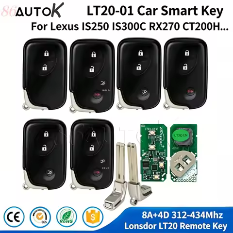 Lonsdor LT20-01 Smart Car Key Fob Case For Lexus IS250 IS300C RX270 CT200H GX400 GX460 ES240 ES350 L