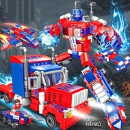 Bộ đồ chơi xếp hình Lego biến hình Transformers Optimus Prime xe bán tải xếp được nhiều hình