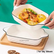 HCSTORE - UNIT - 10 in RAISED GRADIATION EAR BOWL WHITE CERAMIC DINNER PLATE SUITABLE FOR SIDE DISHE