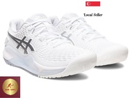 Asics Womens Gel Resolution 9 White/Pure Silver Tennis Shoes