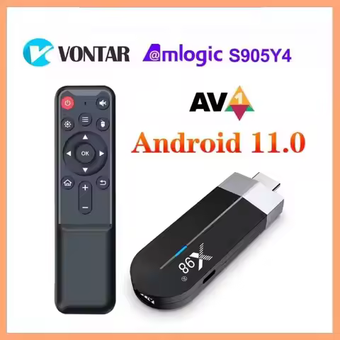 X98 S500 Amlogic S905Y4 TV Stick Android 11 TV Box AV1 Quad Core 4K Dual Wifi BT Android 11.0 Media 
