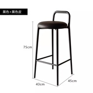 Stool Bar Chair Modern Simple round High Foot Stool Cashier Front Desk Stackable Home Bar Stool บาร์