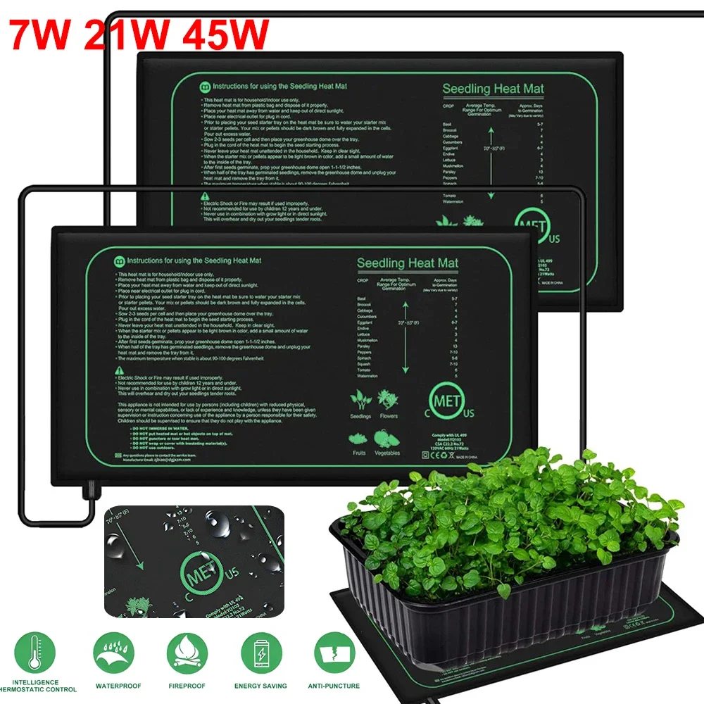 10/25/50CM Seedling Heat Mat Indoor Plants Germination Waterproof Heating Pad Propagation Clone Star