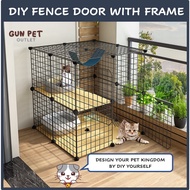 Sangkar Arnab ☆ DIY Panel Pet Cage Fence Dogs Rabbits Cats Iron Metal Grids Storage Rack Sangkar Kucing Besi DIY笼子