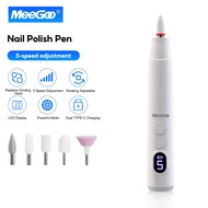 MeeGoo Electric Nail Drill Grinder 4 In 1 Home Polishing LED Light 5-Speed DIY Nail Art Tool Cordles