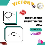 Bg328 throttle cable with throttle lever tali minyak mesin rumput tanika T328 tanaka stihl fr3000 fr