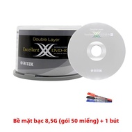 Ritek DVD+R DL 8X 4.7GB Trống Đĩa Ghi Nhiều Màu Xanh Lá Cây Có Thể in Được Đĩa Ghi DVD+R DL 8X Trung
