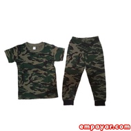 Army Camouflage Kid Tshirt & Pants Baju Kanak Seluar Askar