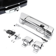รถจักรยานยนต์ Chrome Pack Trunk สลักบานพับกุญแจสําหรับ Harley Tour Pak Touring Electra Road Street G