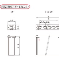 Red Star Connector TJC2B-2Y 3Y 4Y 5Y 6Y Plastic Shell HX75007 Plug Pitch 7.5/5mm