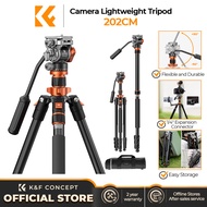 K & F CONCEPT กล้อง2ม. ขาตั้งกล้องวิดีโอขาตั้งกล้องอะลูมิเนียม Monopod มีให้สำหรับ DSLR ที่มีหัวเหลว