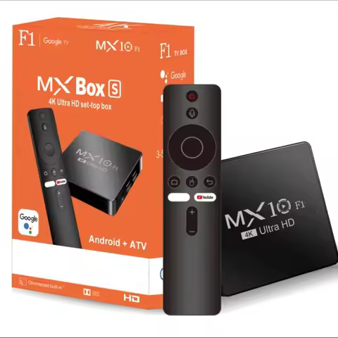 Android TV Box MX10-F1 Android 13 ATV box Allwinner H313 2GB Ram 16GB ROM BT5.0 Voice Remote Online 