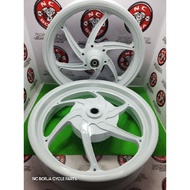 OKIMURA MAGS CNC WHITE F 250X14 / R 350X14 FOR AEROX