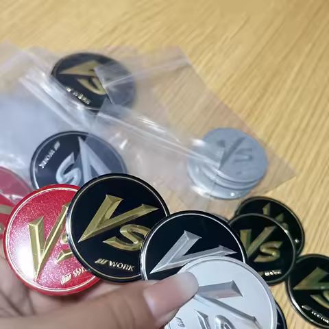 4pcs/Set 3D 45mm 56mm VS W WORK Logo Sticker For Car Wheel Center Caps Emblem Rim Hub Cover Badge De