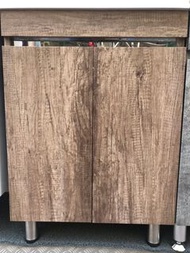 木質外觀不銹鋼櫥櫃和水槽 W24 X D18 X H34 英寸