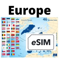 Europe Travel eSim Unlimited Data (eSIM)(EU43)
